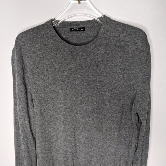 Club Monaco Gray Long Sleeve Cashmere Cotton Blend Sweater Size XS - Picture 3 of 6